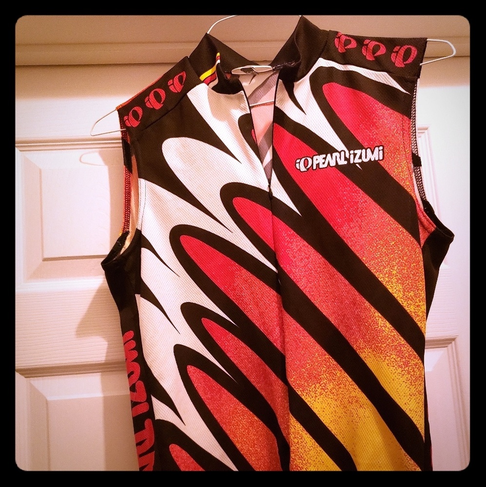 Men's cycling sleeveless jersey